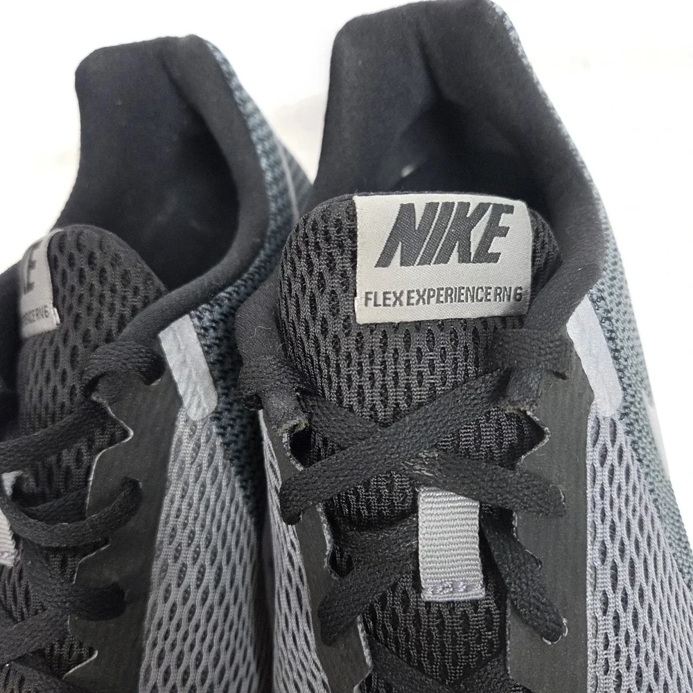 Nike Mens Flex Experience Rn 6 Running Shoes Gray Black 881802-010 Low Top 10.5